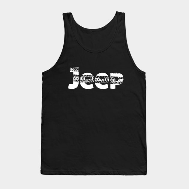 Jeep Tier Skid Mark Logo T-Shirt Tank Top by mrsticky